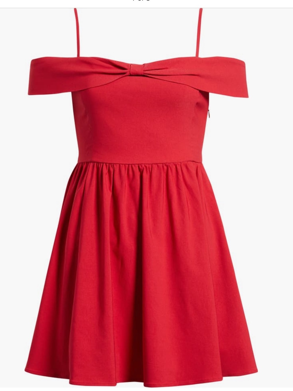 BP. Nordstrom Off-The-Shoulder Bow Party Mini Dress Red Crimson S - NWT